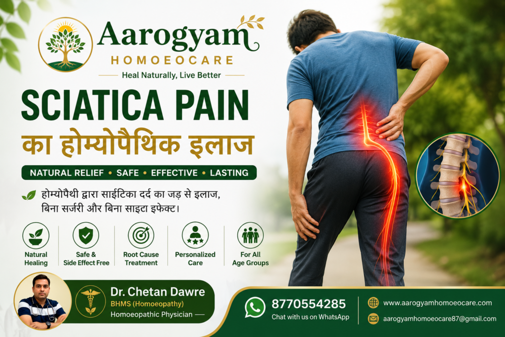 Sciatica Pain Homeopathic Treatment - Lower Back Pain Radiating to Leg