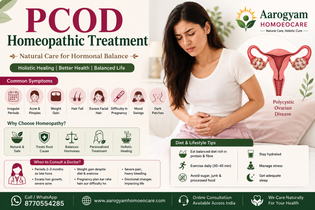 PCOD Homeopathic Treatment | PCOD Ke Lakshan, Karan Aur Natural Care PCOD Homeopathic Treatment